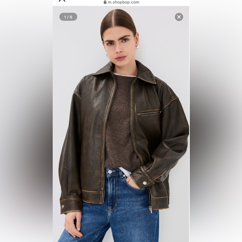 Men’s Distressed Leather Jacket